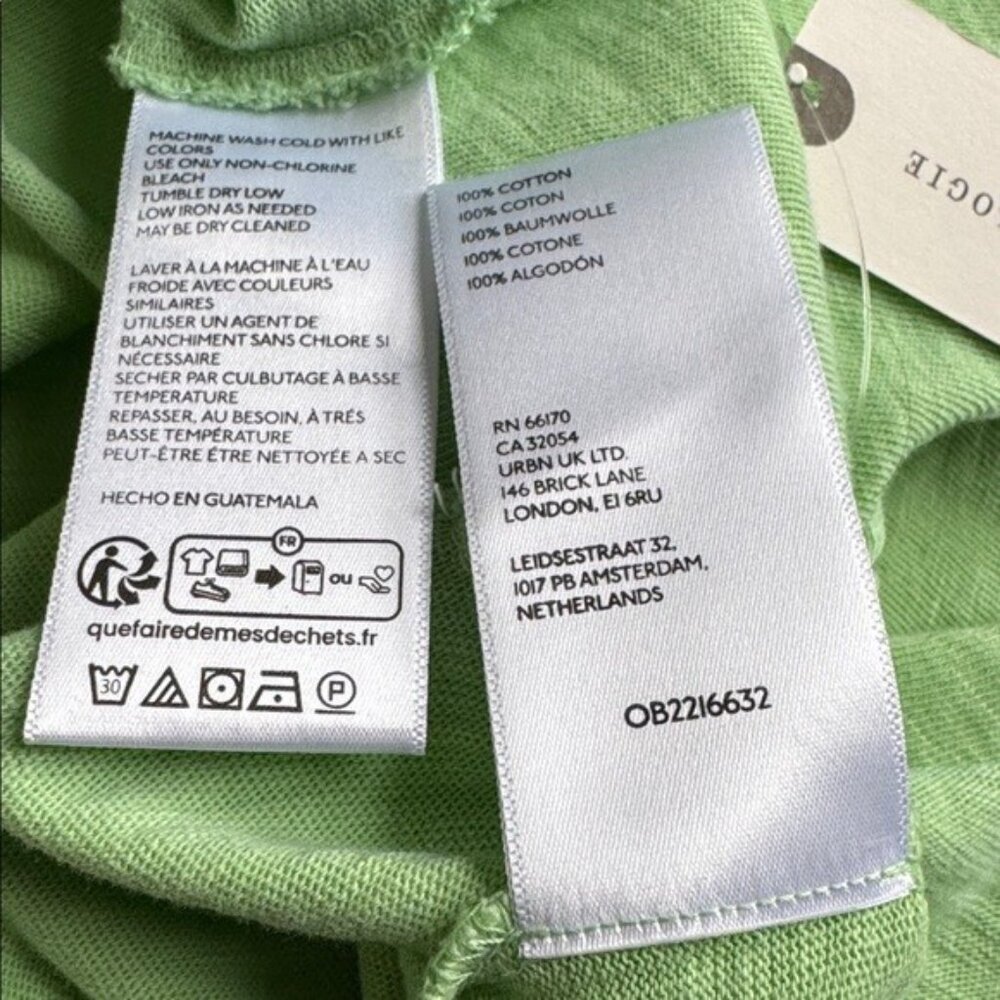 NWT Size XS - Pilcro 100% Cotton Boxy Crop Tee Pale Green (NWT US$48) - Picture 6 of 16